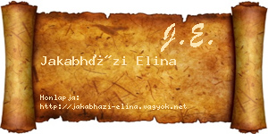 Jakabházi Elina névjegykártya